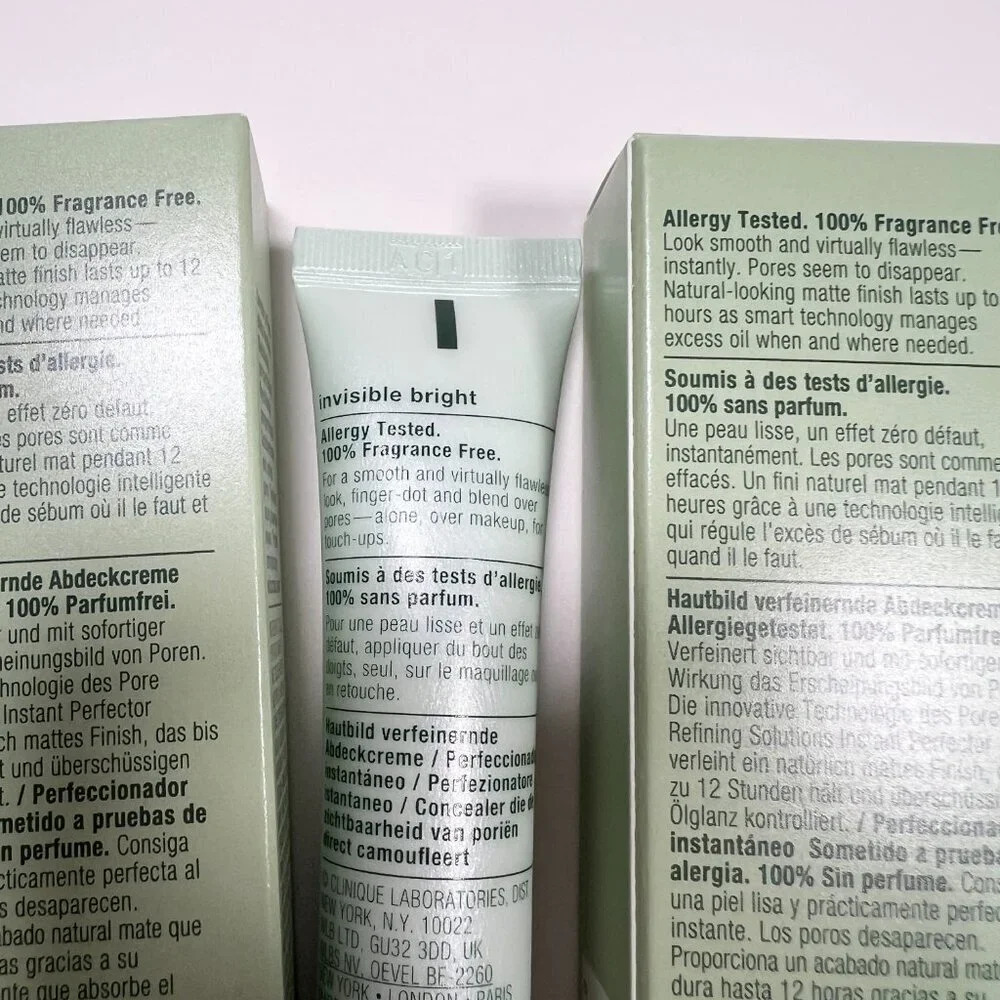 LOT 3 Clinique Pore Refining Solutions Instant Perfector Shade INVISIBLE BRIGHT